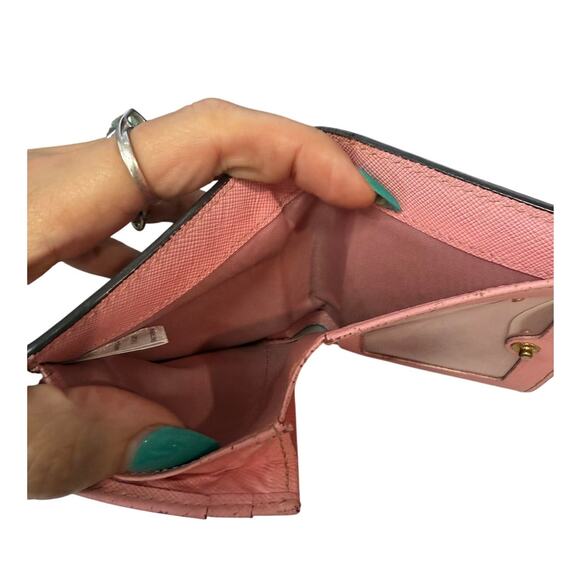 MCM Visetos Monogram Bifold Cardholder Wallet*Pink*with Entrupy COA - Picture 7 of 8